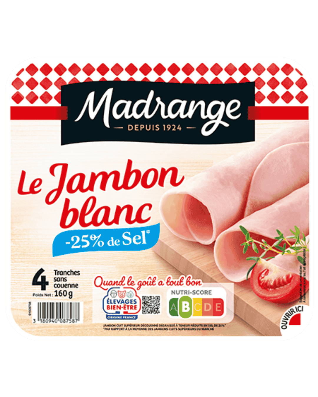 Mon Jambon Blanc -25% de sel*