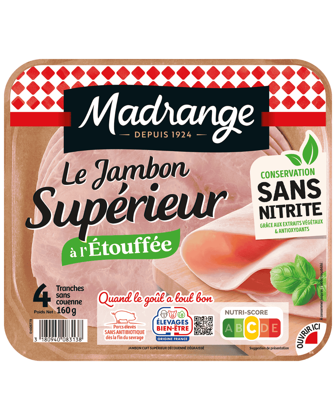 Mon Jambon Supérieur à l’Étouffée Conservation Sans Nitrite